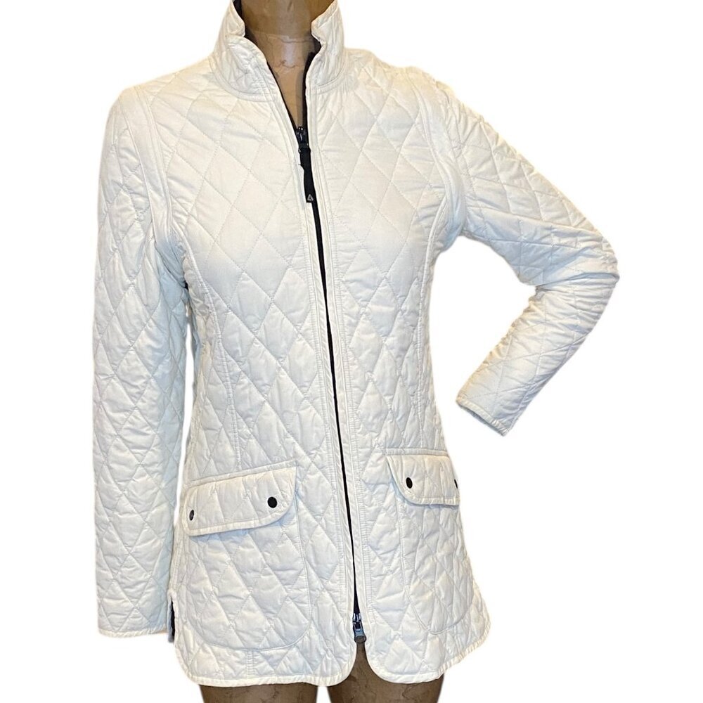 Women's Reversible Diamond Quilted Barn Jacket Convertible Vest‎ S/M #192M